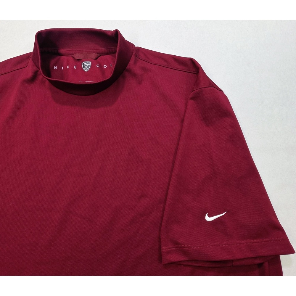 Nike Golf Shirt Mens XL Short Sleeve Mock Neck Performance